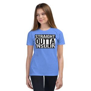 ExpressionMed Straight Outta Insulin Youth Short Sleeve T-Shirt