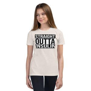 ExpressionMed Straight Outta Insulin Youth Short Sleeve T-Shirt