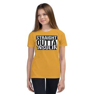 ExpressionMed Straight Outta Insulin Youth Short Sleeve T-Shirt