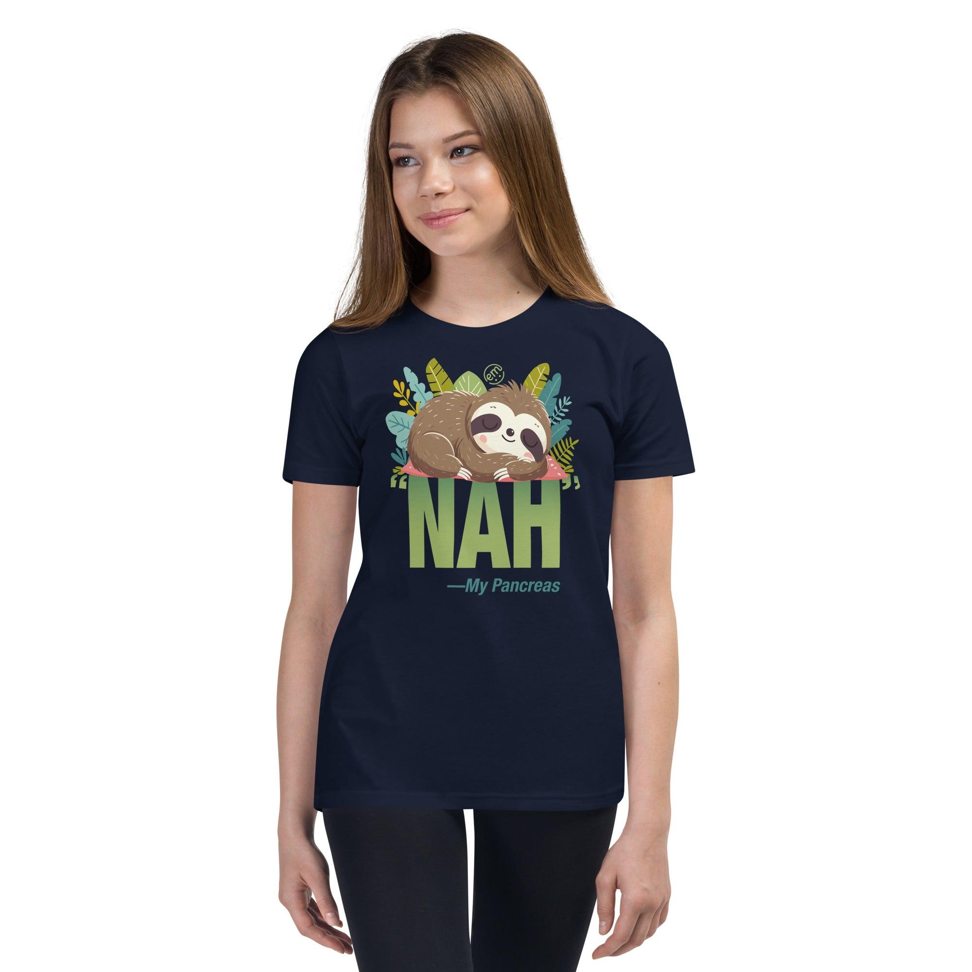 ExpressionMed NAH Sloth Youth Short Sleeve T-Shirt