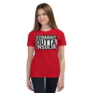 ExpressionMed Straight Outta Insulin Youth Short Sleeve T-Shirt