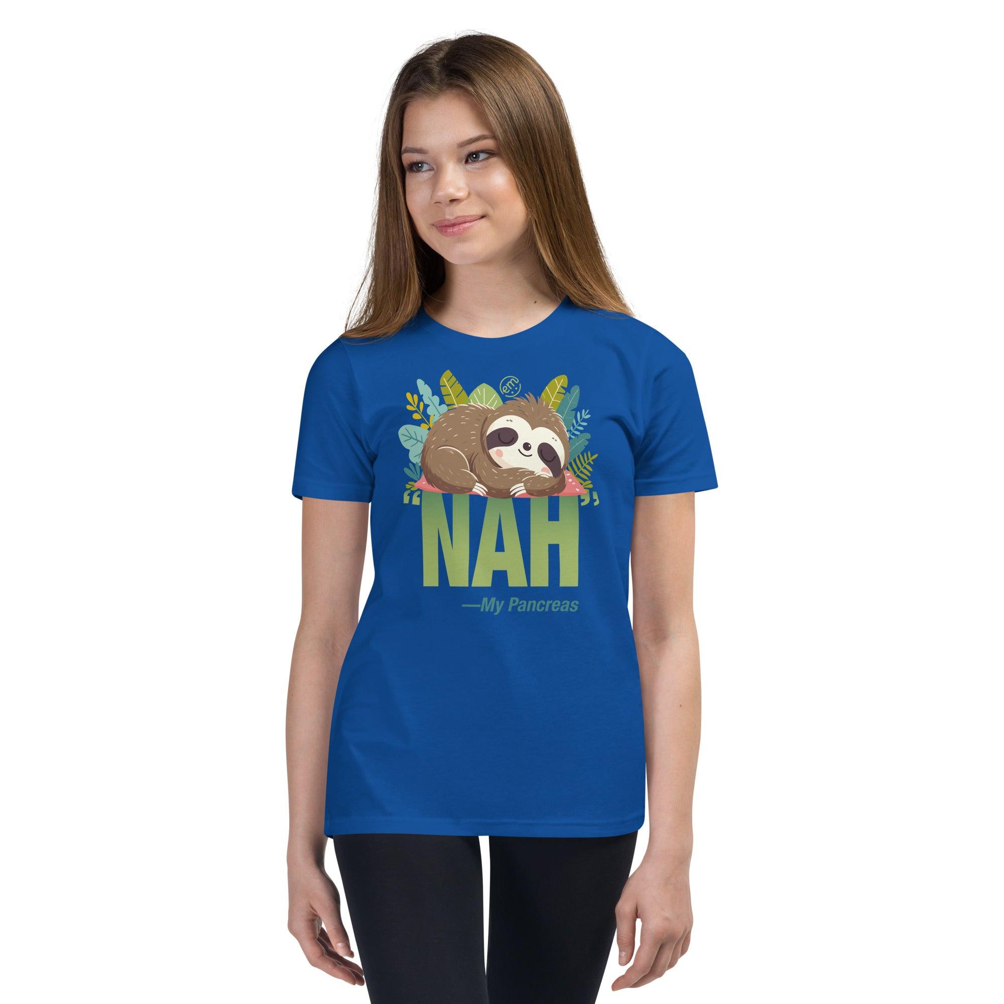 ExpressionMed NAH Sloth Youth Short Sleeve T-Shirt