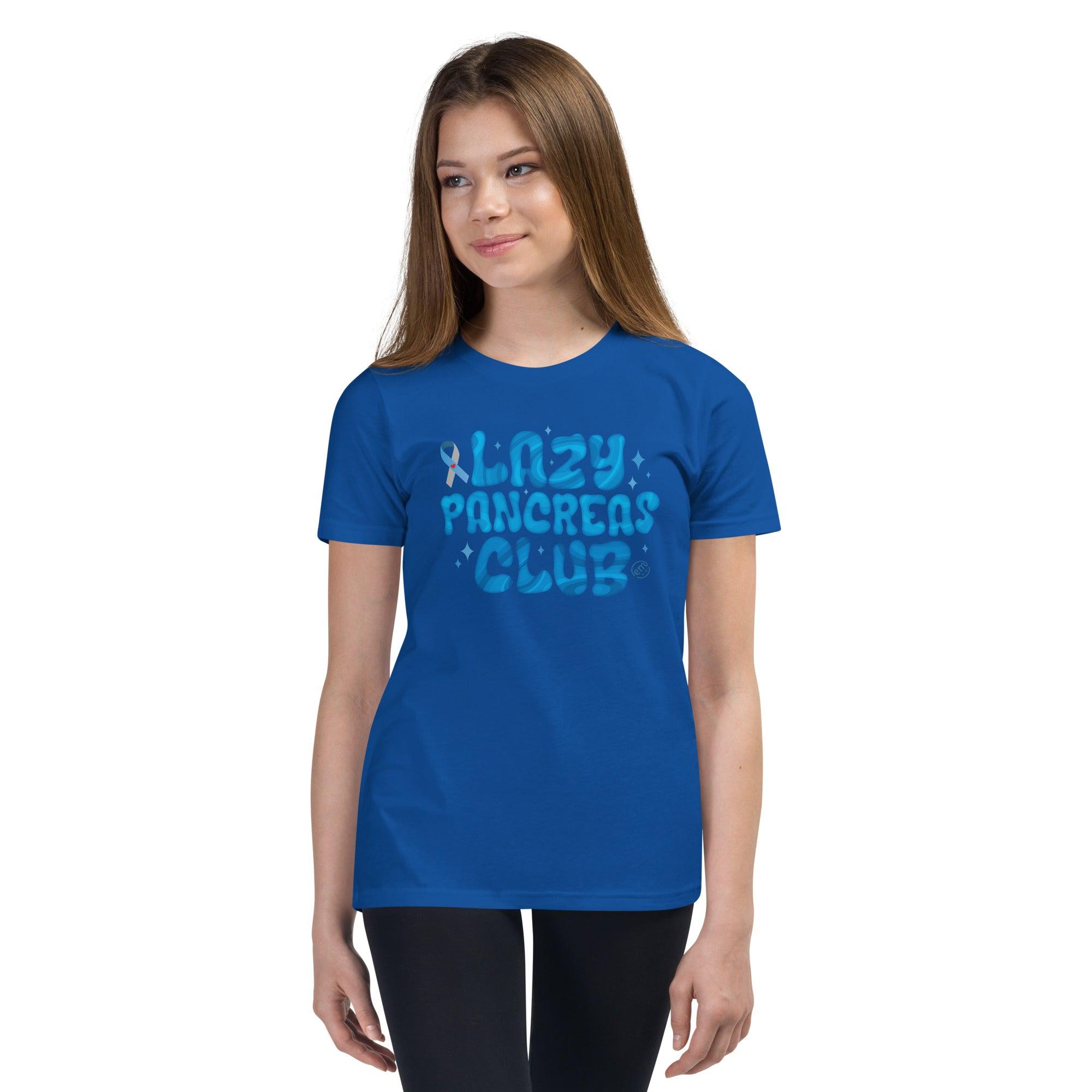 ExpressionMed lazy Pancreas Club Youth Short Sleeve T-Shirt