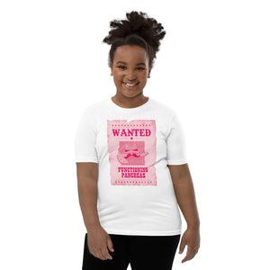 ExpressionMed Wanted Poster in Pink Youth Short Sleeve T-Shirt