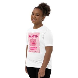 ExpressionMed Wanted Poster in Pink Youth Short Sleeve T-Shirt