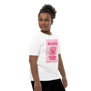 ExpressionMed Wanted Poster in Pink Youth Short Sleeve T-Shirt