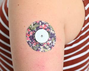 ExpressionMed Denim Flowers Libre Tape, Abbott Lingo