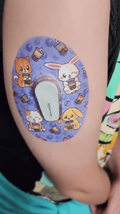 ExpressionMed, Dreamland Variety Pack Dexcom G6 Tape, Single Tape, Arm Wearing Animal Themed CGM Adhesive Patch Design